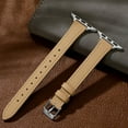 thumbnail image 5 of KOMI Slim Leather Band Compatible with Apple Watch Band 40mm 38mm 41mm 42mm 44mm 45mm 49mm Women, Top Grain Genuine Leather Strap Thin Watch Wristband for iWatch Series 9 8 7 6 5 4 3 2 1 SE Ultra 2, 5 of 7