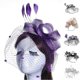 thumbnail image 4 of Stylish Hemp Mesh Headwear with Faux Feathers for Women's Stage Performances, 4 of 5