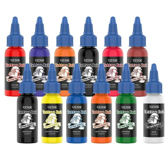 UINK Tättoo Ink Set 1 oz (30ml)  tättoo Supply  12 colors Pigment Kit Ink