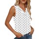 thumbnail image 2 of Mujeres sin mangas Tops verano no posicionado impresión rayas cuello en V blusa casual Mujeres cuello en V Tops de verano, 2 of 6