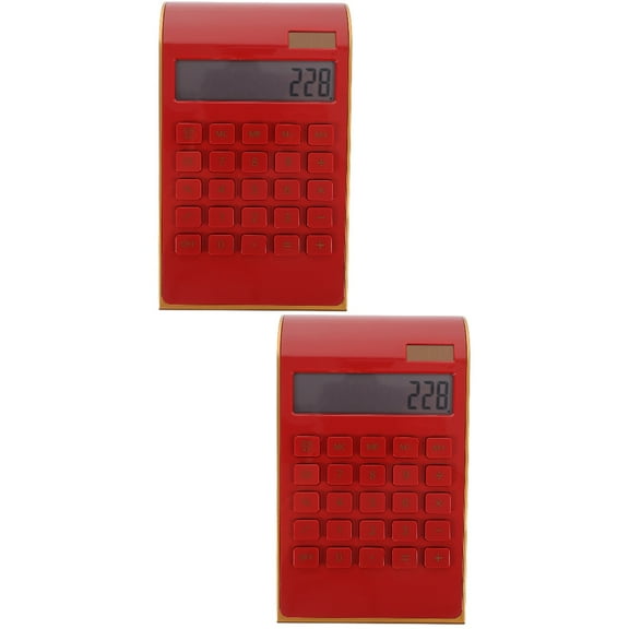 MLINS  2 Count Calculator Calculators Desktop Big Button Kids Student Red