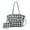 Light Blue, variant on Mia K Karlie Tote Multi-Functional Shoulder Bag Plaid Vegan Leather with Wallet