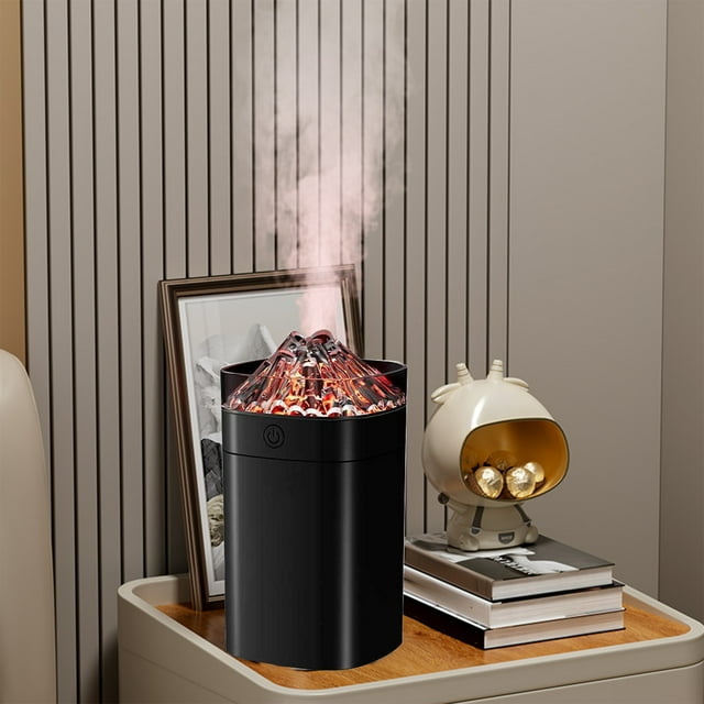Nilvkv Colorful Crackle Volcano Humidifier for Bedroom Small Super Fogs Mist Spray Humidifier