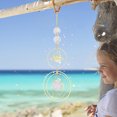 thumbnail image 1 of Campanas De Viento Crystal Light Catcher Circular Star Prismas de metal Colgante para regalos familiares (A), 1 of 8