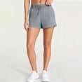 thumbnail image 6 of Running Shorts for Women Ihhxva High Waisted Elastic Waist Stretch Yoga Solid Color Adjustable Gym with Pockets Athletic Workout S-3XL, 6 of 9