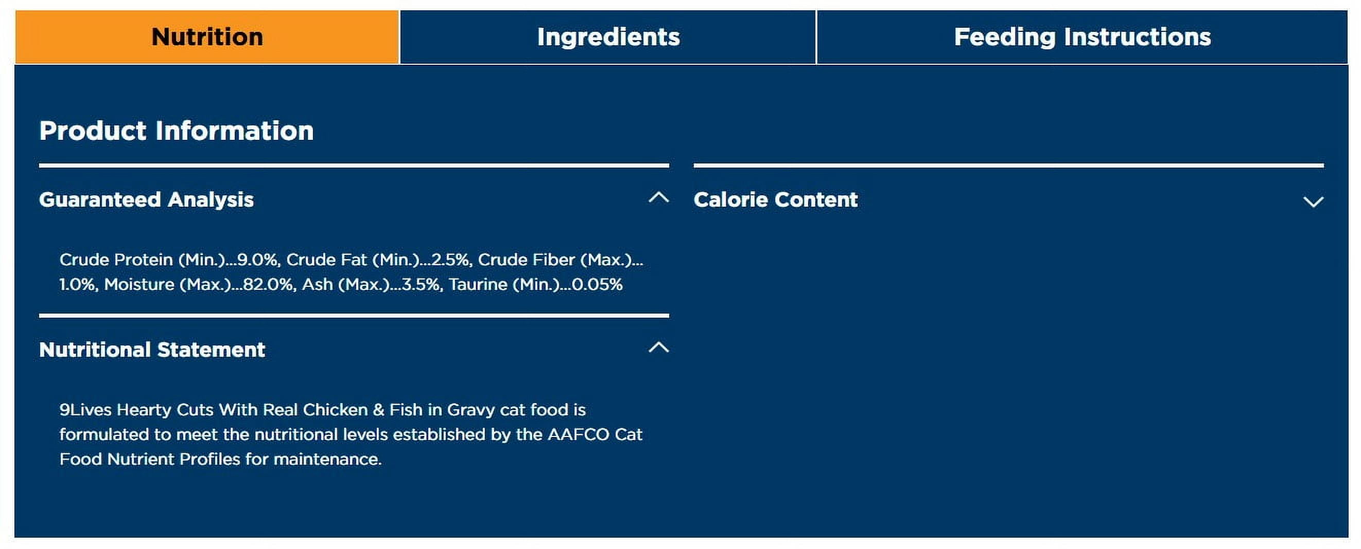 9Lives Hearty Cuts with Real Chicken & Fish in Gravy Wet Cat Food, 5.5 oz. Cans, 24 Count