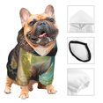 thumbnail image 3 of Fotbe Daisy Sleeping Sloth Sudadera con Estampado para Perros Pequeños – Suéter con Capucha para Mascotas, Tela Suave de Forro Polar con Bolsillo-Large, 3 of 7