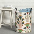 thumbnail image 7 of WARHOOME Collapsible Laundry Hamper with Handles, Waterproof Circular Hamper Egyptian Flower Pattern Dirty Clothes Basket (Small), 7 of 7