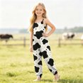 thumbnail image 6 of Auroural Girls Overalls 3T Toddler Girls Kids Cow Printing Jumpsuit Strap Romper Outfits Clothes with Pockets, 6 of 8