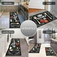 thumbnail image 4 of Yamaziot Kitchen Mats Set of 2 Non Slip Kitchen Rugs and Mats Kitchen Floor Mats Comfort Standing Mat, 20''x32''+20''x60'', Black Colorful, 4 of 5