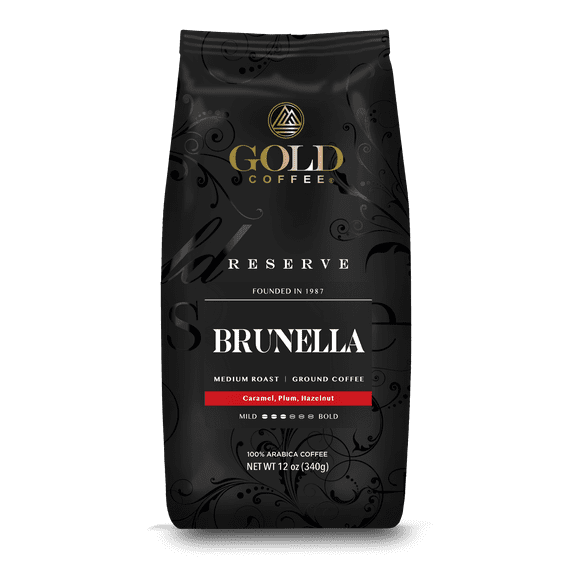 Gold Coffee Brunella Ground Medium Roast Coffee, 12oz (Pack of 6)