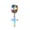 multicolor, variant on Huggie Earrings Cross Hoop Earrings Ear Buckle Ear Clip Men Women Rock 1PC --blue