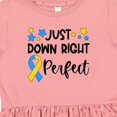 thumbnail image 4 of Inktastic Just Down Right Perfect Down Syndrome Awareness Ribbon Girls Toddler Dress, 4 of 5