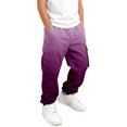 thumbnail image 5 of Gradient Cargo Pants Boys Elastic Waist Drawstring Casual Straight Leg Trousers with Pockets Boys Purple Pants Back to School Boys Pants for Boys Size 5-16 Years, 5 of 7