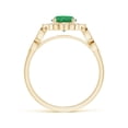 thumbnail image 2 of ANGARA Natural Vintage Inspired Round Emerald Ring with Ornate Halo in 14K Yellow Gold for Women (Size-6mm) | May Birthstone, Birthday, Anniversary, Jewelry Gift for Women | Natural Emerald Ring, 2 of 8