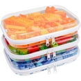 thumbnail image 1 of Étui Rigide Transparent avec Fermeture Éclair, 3 Pcs Pochettes Transparentes avec Fermeture Éclair, Ensemble de Pochettes en Plastique Rigide, Bacs de Rangement Portables pour Voyage, 1 of 7