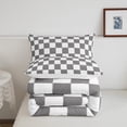 thumbnail image 5 of Erosebridal Gray Checkered Quilt Set Queen White Grey Checkerboard Grid Bedding Set,Geometric Buffalo Plaid Comforter Set Gingham Bed Set Modern Room Decor, 5 of 8