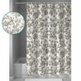 thumbnail image 3 of 72x78 Inch Shower Curtain Brown Flower Bathroom Decor Waterproof Fabric Bathtub Bath Curtains Decorative Vintage Farmhouse Boho Leaf Spring Plant Extra Long Shower Curtain Set with Hooks, 3 of 6