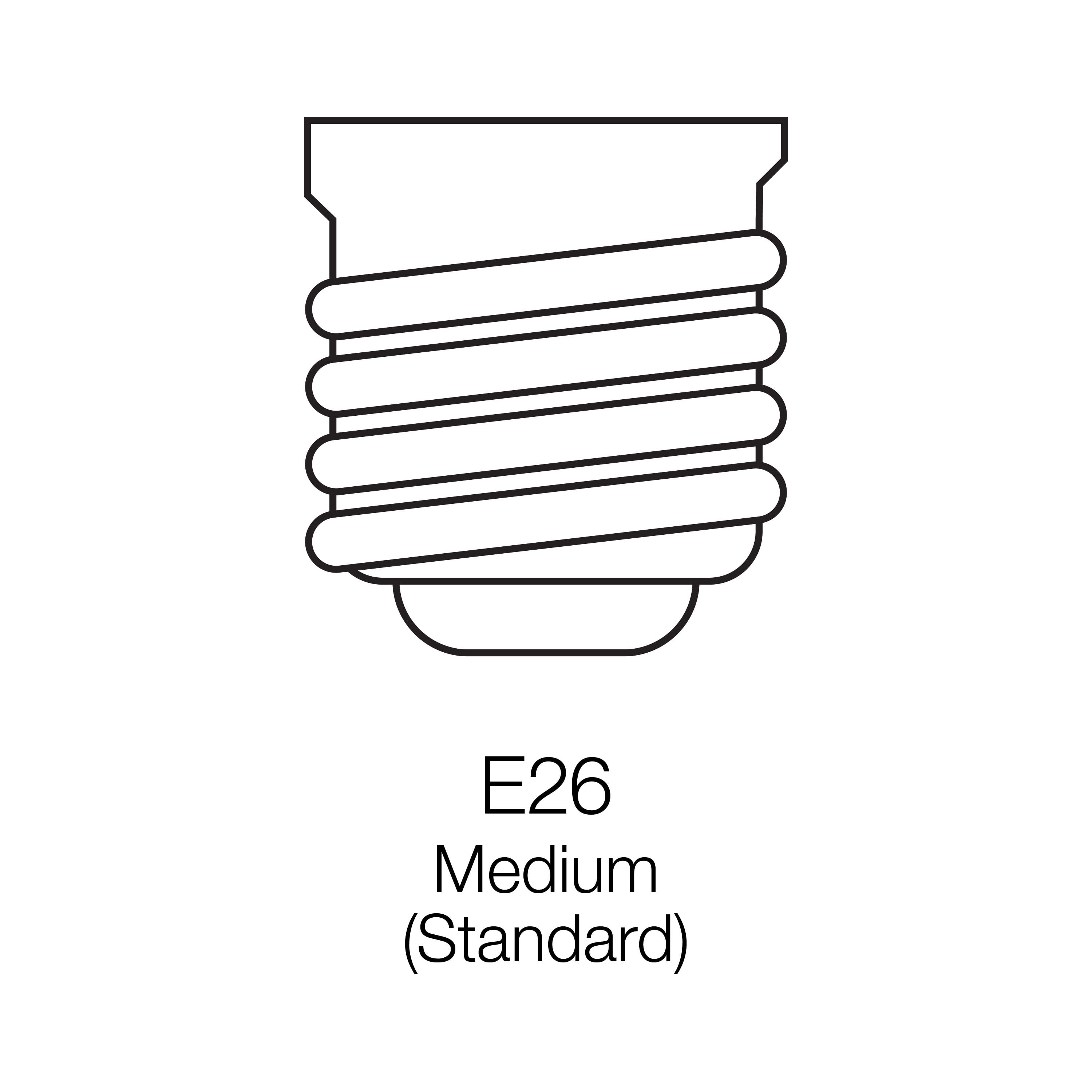 (2 pack) Better Homes & Gardens LED Tube Vintage Bulb, T10 40W, Soft White Spiral Filament, E26, Dim - 2 Pk