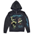 thumbnail image 2 of Ed Hardy Men's Hoodie Panther Snake Fleece Full Zip Sweatshirt (Small, Charcoal), 2 of 3