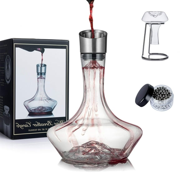 Set decantador de vino YouYah Iceberg con filtro aireador de 1400 ml