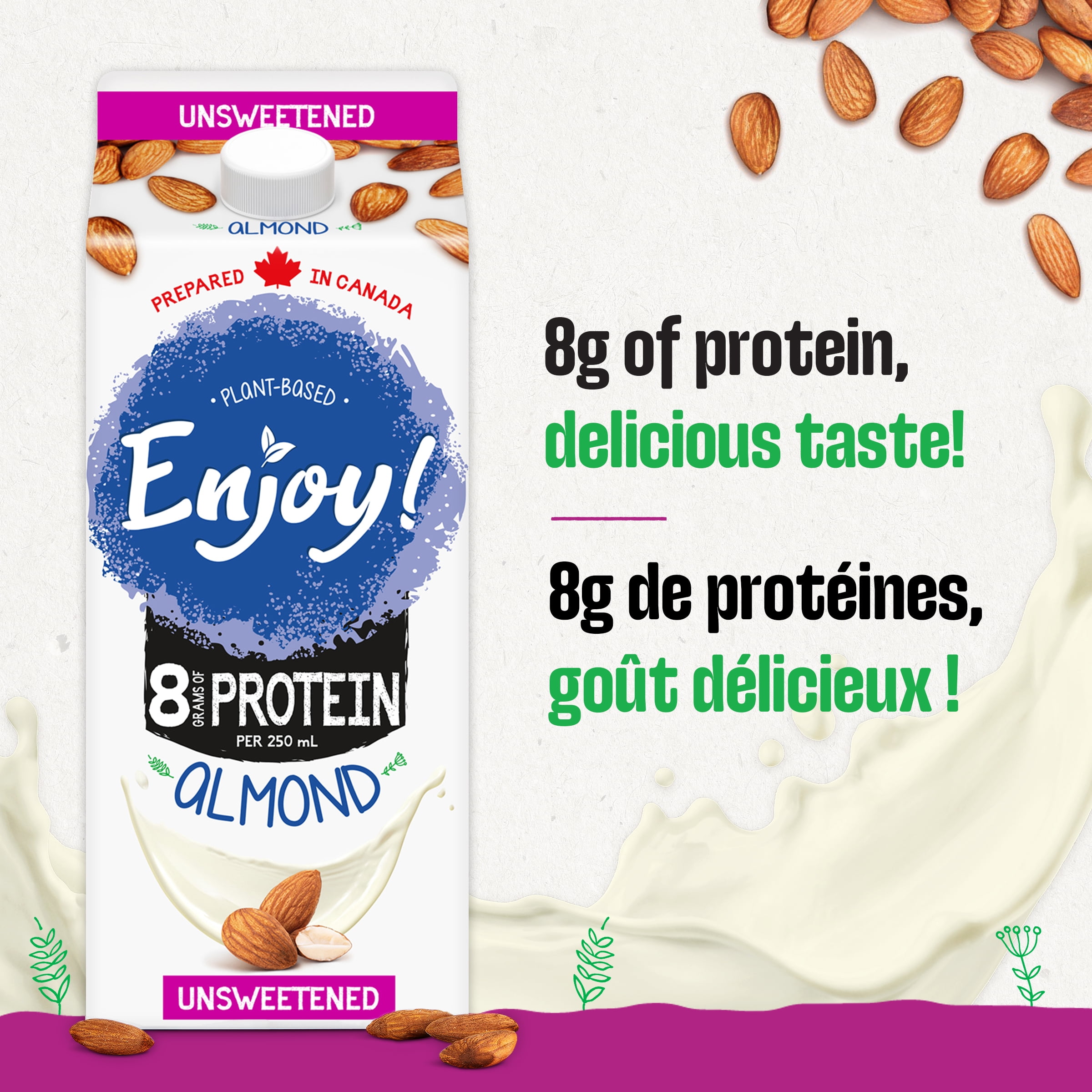 Boisson Amande originale d’origine végétale non sucrée 1.75lt