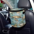 thumbnail image 6 of Qxltty Turtle Coral Figure Car Trash Can with Lid Vehicle Backseat Hanging Leak Proof Storage Bin, 6 of 7