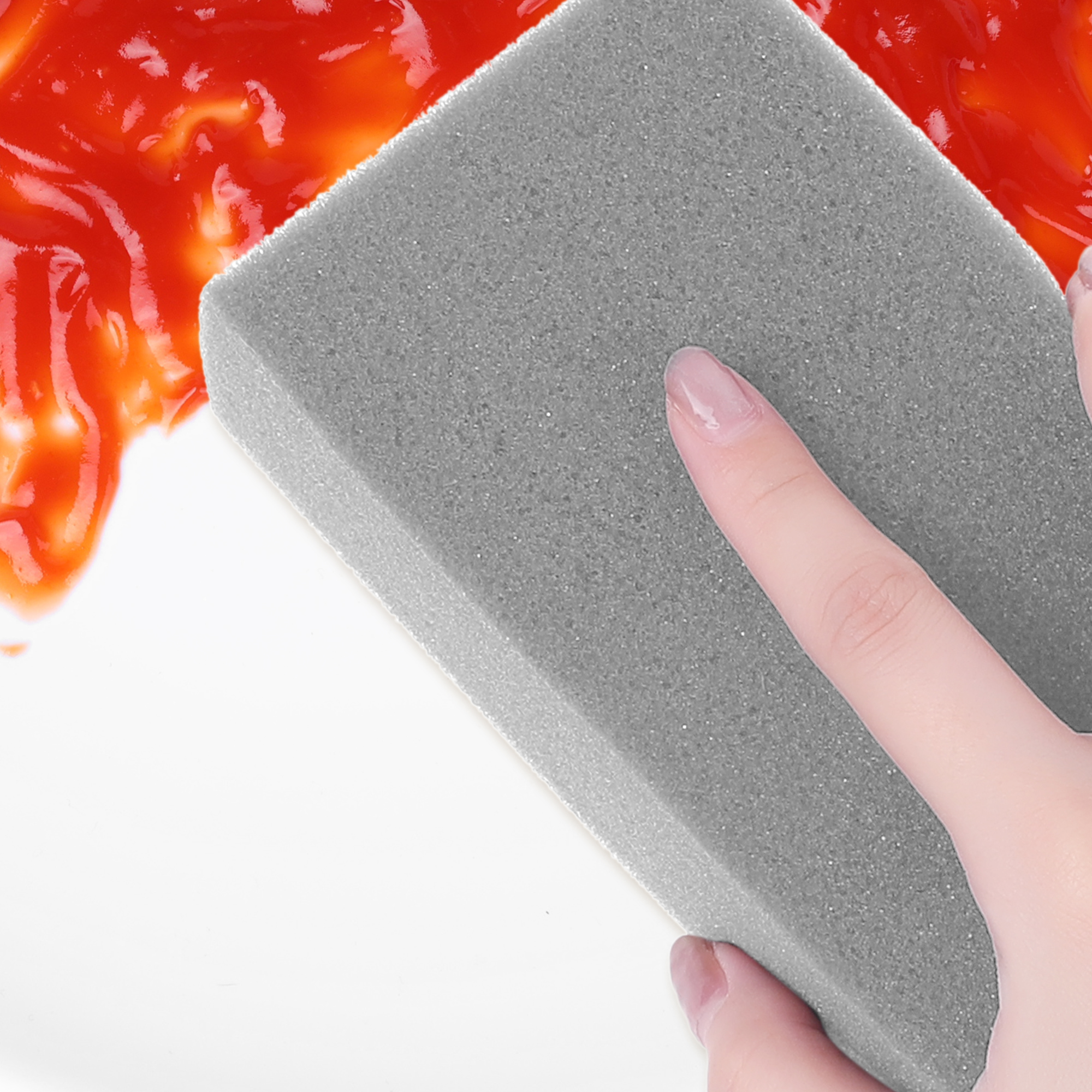 Unique Bargains Sponges Cleaning Kitchen Sponge Non Scratch Sponges Grey 6.5"x3.5"x1.8"
