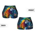 thumbnail image 6 of Athletic Shorts for Women, Colorful Parrot Jungle Dream Seam Womens Shorts High Waisted Sport Running Workout Gym, 6 of 8