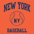thumbnail image 2 of New York Classic Baseball Arch Basic Cotton T-Shirt - 2X-Large - Orange, 2 of 6