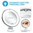 thumbnail image 4 of Mistaha LED Lighted Makeup Mirror with 10X Magnification and Suction Cup, 18 LEDs, 360° Rotation, Energy-Efficient, Elegant Design, Battery Powered, ABS+PP+Stainless Steel+Glass Materials, 12.5cm, 4 of 7
