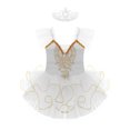 thumbnail image 3 of TiaoBug Kids Girl Ruffle Flying Sleeve Ballet Tutu Dress Ballerina Costume Dancewear, 3 of 7