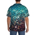 thumbnail image 3 of Naloa Colorful Rainbow Glitter Men's Loose Fit Cuban Collar Short-Sleeve Shirt, Hawaiian Shirts, Mens Shirts Casual for Everyday Wear Outings-XX-Large, 3 of 5