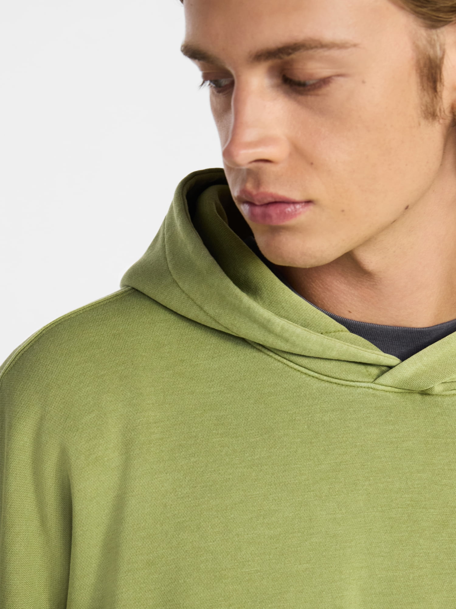 No Boundaries Boxy Fit Cropped Sweatshirt Hoodie, Men's & Big Men's