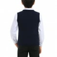 thumbnail image 5 of TOPTIE Youth Unisex V-Neck Sweater Vest-Black-XL, 5 of 8
