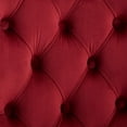 thumbnail image 6 of UHOMEPRO Dining Room Chairs Set of 2, Tufted Velvet Upholstered Dining Chair with Nailhead Trim and Solid Wood Legs, Accent Side Chair for Bedroom, Living Room, Red, 6 of 11