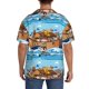thumbnail image 3 of Fotbe Animals on Noah's Ark Floating Camisa Estampada de Manga Corta para Hombre, Casual de Verano, Estilo Playero, Sin Arrugas-3X-Large, 3 of 5