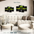 thumbnail image 4 of Elephant Stock Modern Tennis Wall Art - Horizontal Multi Panel Canvas - Living Room Wall Decor - Sports Multi Panel - Black And Green Decor - 43" x 27", 4 of 8