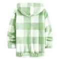 thumbnail image 4 of FDGIU ‌Zip Up Hoodie for Men Jacket - Fleece Plaid Jacket Warm Winter Hooded Coat, 4 of 7