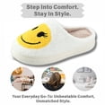 thumbnail image 6 of BERANMEY Cute Smile Face Slippers for Women Perfect Soft Plush Comfy Warm Slip-On Happy Face Slippers fo Women Indoor fluffy Smile House Slippers for Women and Men Non-slip Fuzzy Flat Slides, 6 of 9