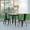 Black Top/Black Frame, variant on Emma + Oliver Indoor/Outdoor Dining Table, 23.75" Square All Weather Black Poly Resin Top with Black Steel Base