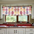 thumbnail image 3 of Yayeee Kitchen Curtains Tier Set of 2 Light Filtering 57"x24" Over Sink Window Panels, Colorful Jam, 3 of 7