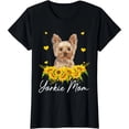 thumbnail image 1 of Camiseta para Mujer Amante de Perros Yorkie con Girasoles, 1 of 5