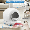 thumbnail image 2 of Smart Self-Cleaning Cat Litter Box with Odor Control, App Control, UV Sterilization & Safety Sensors, 19.8 Gal Drum, Fits Up to 22 lb Cats, 2 of 7