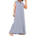 thumbnail image 3 of HBFAGFB Combinaisons pour Femmes Grande Taille Col Rond Décontracté Sans Manches Taille Haute Gris Taille m, 3 of 8