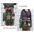 thumbnail image 6 of FORMRS 16" Laptop Bag Carrying Sleeve Case with Handle Travel Shoulder Briefcase, Green Christmas Gingerbread, 6 of 8