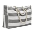 thumbnail image 2 of Luckky Oversized Bohemian Striped Canvas Beach Tote Bohemia Bag for Women & Girls,Waterproof Sandproof Swim Pool Bag with Zipper Closure and Wet Pocket,Portable Travel Handbag, 2 of 7