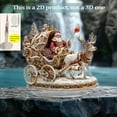 thumbnail image 4 of 2D Christmas Reindeers Sled Acrylic Ornament With Base, Santa Riding Reindeer Sled 2D Decoration, Acrylic Craft For Festive Home Office Display Set Includes 1 Ornament 1 Base, 4 of 6