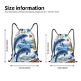 thumbnail image 4 of Kdxio Marine Animals Print Drawstring Backpack Bag,Waterproof Draw String Back Sack, Gym Drawstring Bags Swim Bag For Unisex, 4 of 9