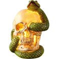 thumbnail image 1 of Snake in a skull Ornament Halloween Resin Ornament Decoration Halloween Ornament Decoration Home Decor, 1 of 3